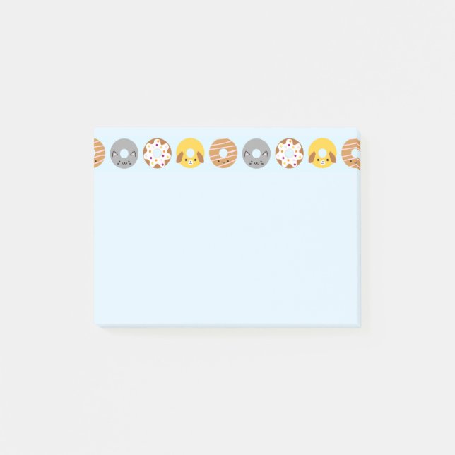 Kawaii Animal Donuts Post-it Block (Framsida)