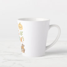 Kawaii Animal Latte Mugg - Anpassat namn Cute Coff
