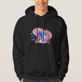 Kawaii animal party selfie roligt hoodie