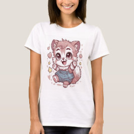 kawaii animal sticker t shirt