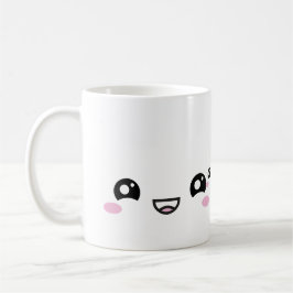 Kawaii Anime Ansikten Mugg – Söt & Uttrycksfull Ka