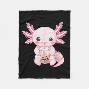 Kawaii Anime Axolotl Boba Fleecefilt