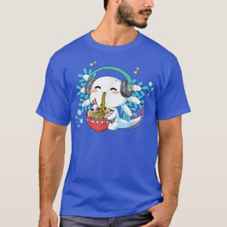 Kawaii Anime Axolotl Ramen Noodle Tonåringar flick T Shirt
