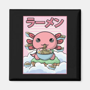 Kawaii Anime Axolotl Ramen Noodle Women Manar Boys Magnet