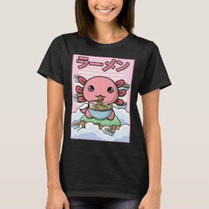 Kawaii Anime Axolotl Ramen Noodle Women Manar Boys T Shirt
