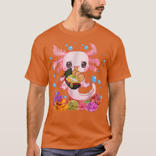 Kawaii Anime Axolotl Ramen Noodle Women Manar Boys T Shirt