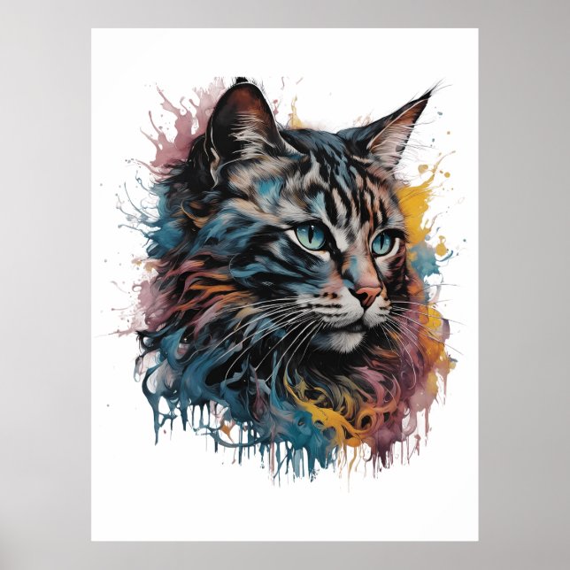Kawaii Anime Cat Gifts Poster (Framsidan)