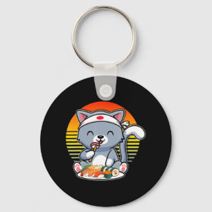 Kawaii Anime Cat Otaku japanska Sushi Gift Girls K Nyckelring