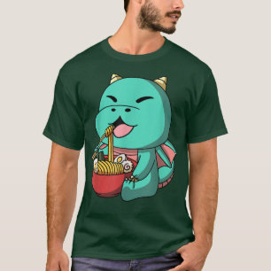 Kawaii Anime Dragon Asian Noodles Japanska Ramen T Shirt
