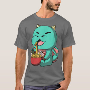 Kawaii Anime Dragon Asian Noodles Japanska Ramen T Shirt