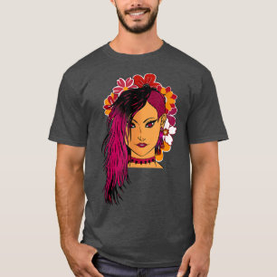 Kawaii Anime Fairy blommigt emo goth tonåring tjej T Shirt