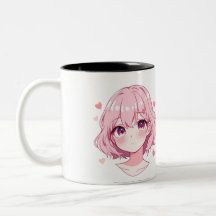 Kawaii Anime Flicka Valentinskåpa