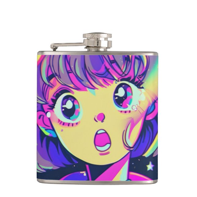 Kawaii Anime Girl Flask Fickplunta (Framsidan)