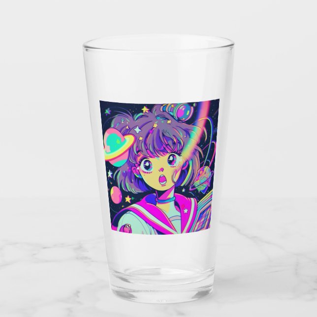 Kawaii Anime Girl Glass Glaskopp (Framsida)