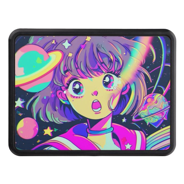 Kawaii Anime Girl Hitch Cover Dragkroksskydd (Framsidan)