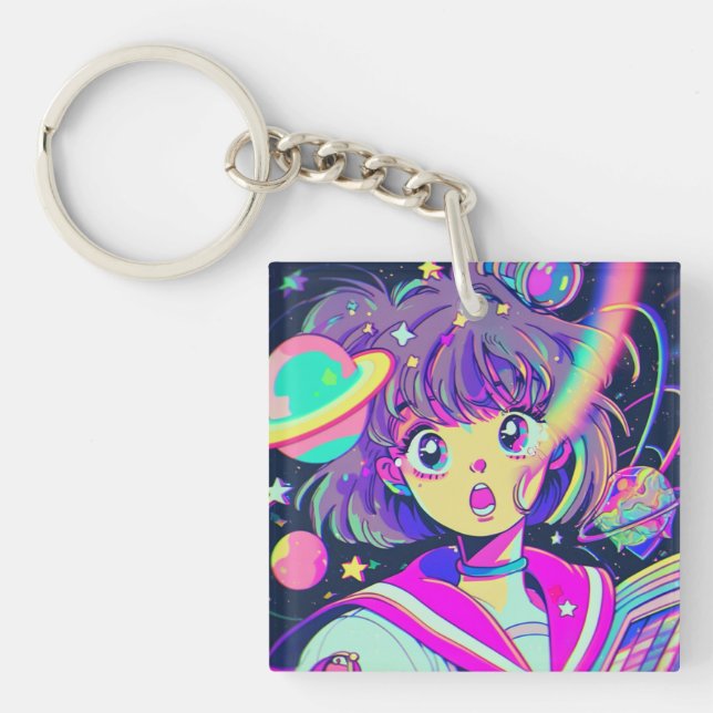 Kawaii Anime Girl Keychain (Framsidan)