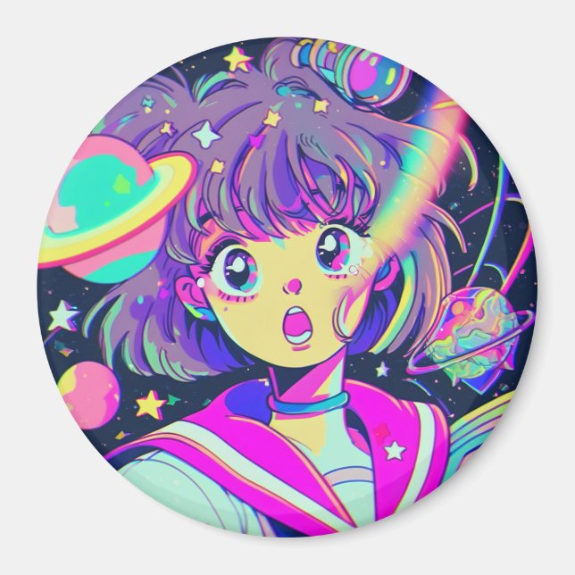 Kawaii Anime Girl Magnet (Framsidan)