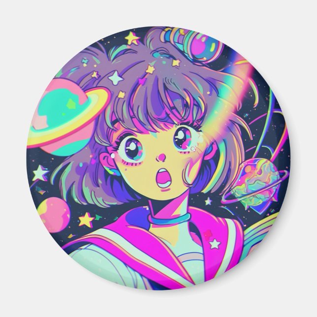 Kawaii Anime Girl Magnet (Framsidan)