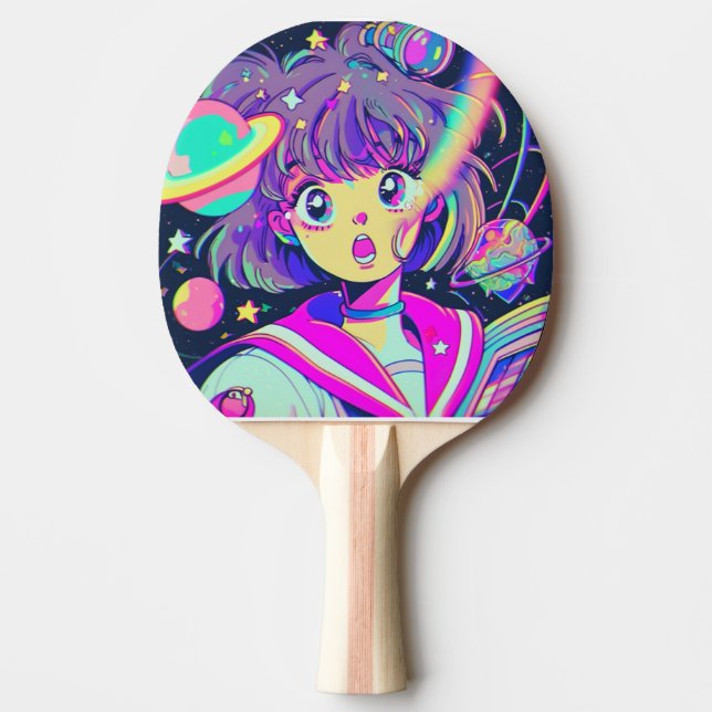 Kawaii Anime Girl Ping Pong Paddle Pingisracket (Framsidan)