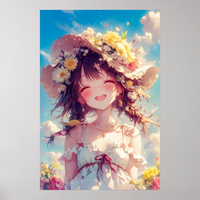 Kawaii Anime Girl Poster (Framsidan)
