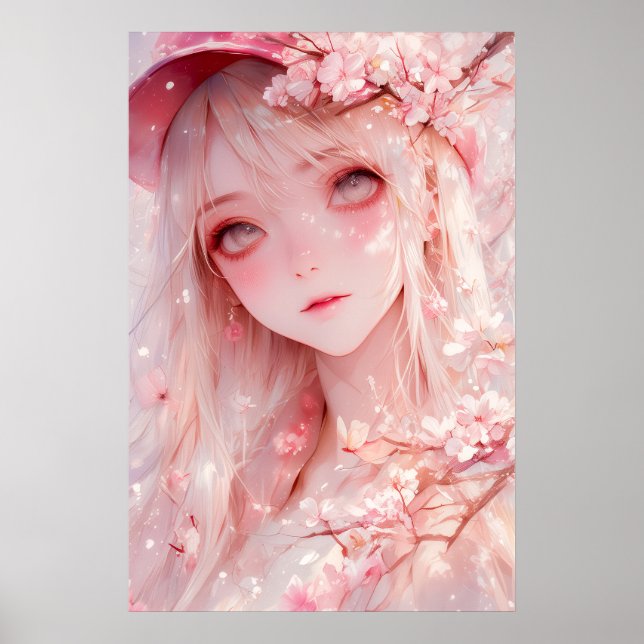 Kawaii Anime Girl Poster (Framsidan)