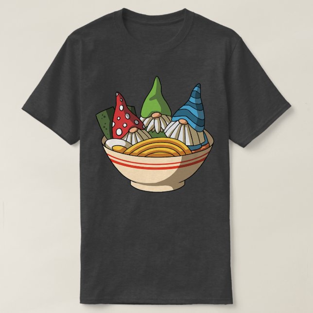 Kawaii Anime Gnomes Asian Noodles Japanska Ramen 5 T Shirt (Design framsida)