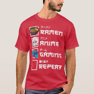 Kawaii Anime Japansk Ramen Funny Gamer Gaming Boy T Shirt