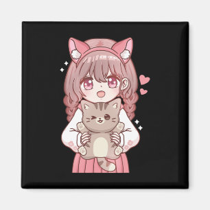 Kawaii Anime Kawaii Cat Lover Otaku Magnet