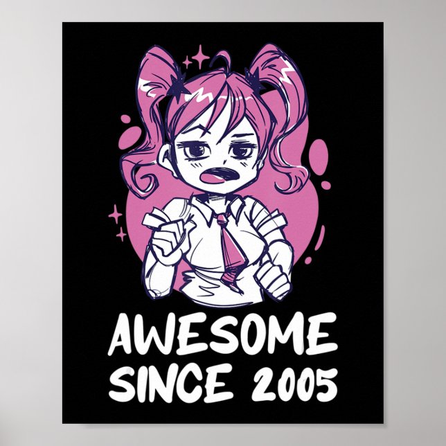 Kawaii Anime Merch the Birthday Girl Years Old Bor Poster (Framsidan)