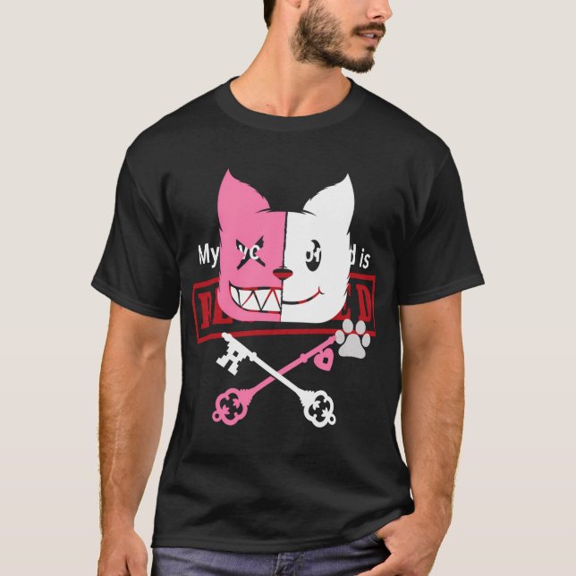 Kawaii Anime Neko Girl Yandere Menhera Chan Pastel T Shirt (Framsida)