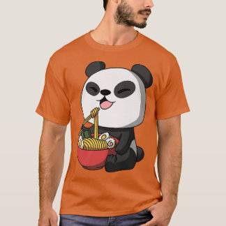 Kawaii Anime Panda Bear Asian Noodles Japansk Ram T Shirt