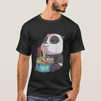 Kawaii Anime Panda Eating Ra Japanese Noodles Pand T Shirt
