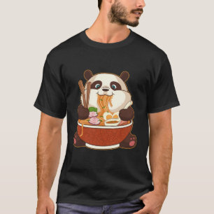 Kawaii Anime Panda Otaku Japansk Ra Noodles T Shirt