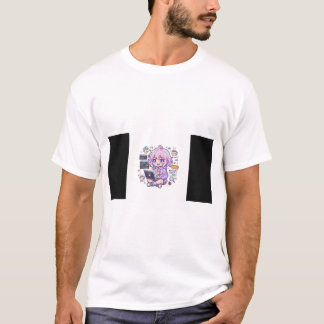 Kawaii Anime Programmer Girl T-Shirt | Söt Kodning