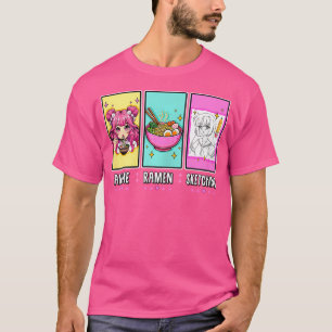 Kawaii Anime Ramen Noodles Sketching Teckning Japa T Shirt