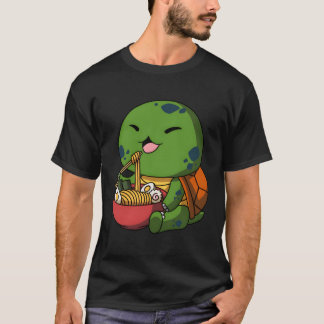 Kawaii Anime Turtle Asian Noodles Japanska Ra T Shirt