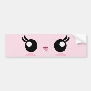 Kawaii Ansikte stötfångare i Baby Bildekal