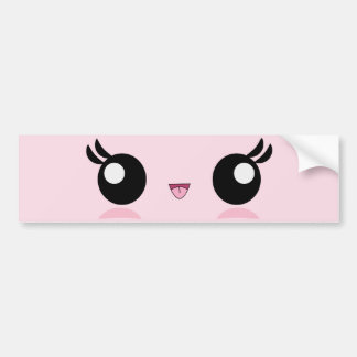 Kawaii Ansikte stötfångare i Baby Bildekal