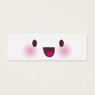 Kawaii ansiktebokmärke litet visitkort