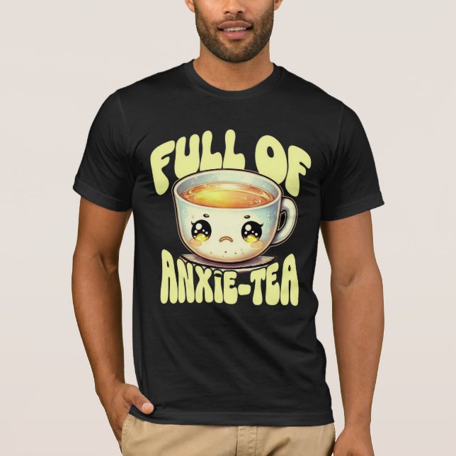 Kawaii Anxie-te Kojig Kaffe Roast Kändis Sorg Te T Shirt (Framsida)