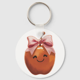 Kawaii äppelgåva nyckelring