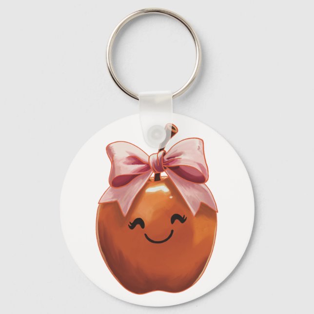 Kawaii äppelgåva nyckelring (Framsida)