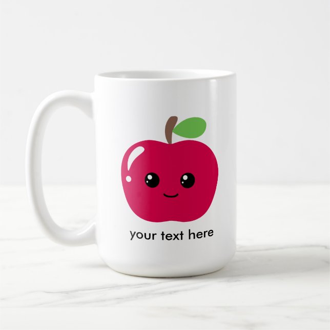 Kawaii Apple Kaffemugg (Vänster)