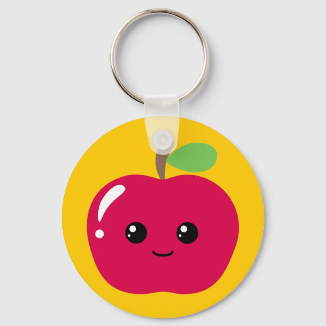Kawaii Apple Nyckelring (Framsida)