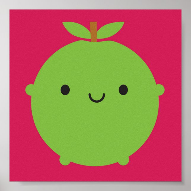 Kawaii Apple Poster (Framsidan)