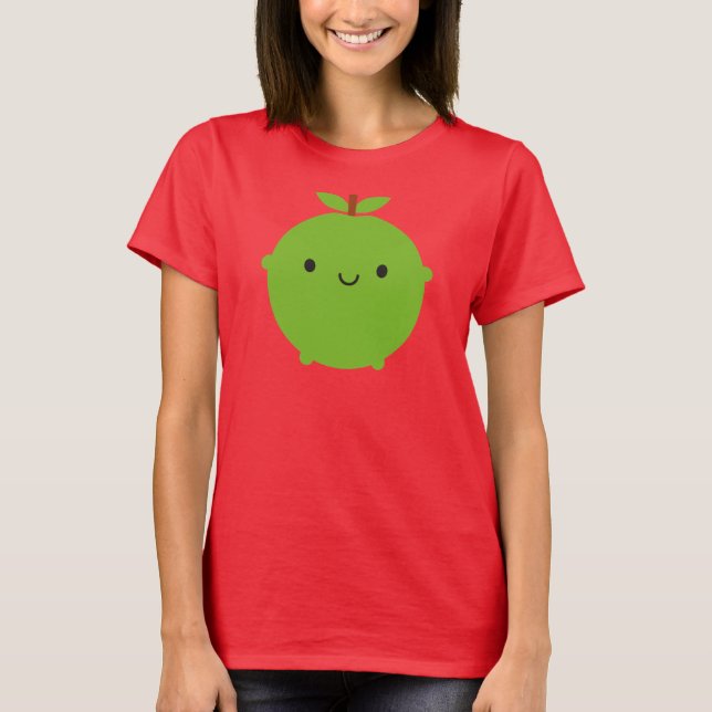 Kawaii Apple T-shirt (Framsida)