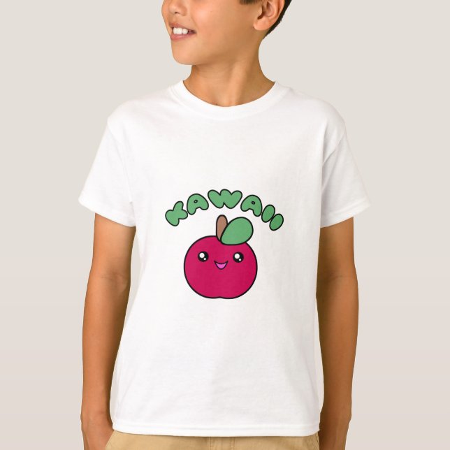 Kawaii Apple T-shirt (Framsida)