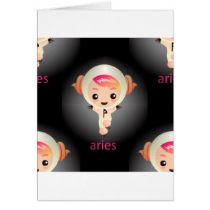 kawaii aries hälsningskort