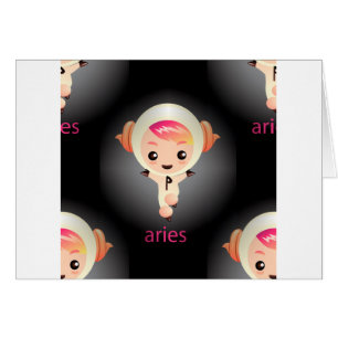 kawaii aries hälsningskort