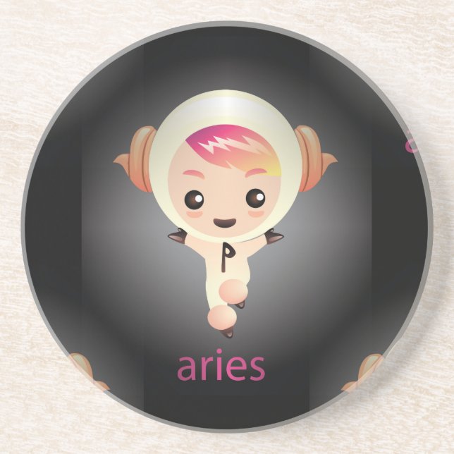 kawaii aries underlägg sandsten (Framsidan)
